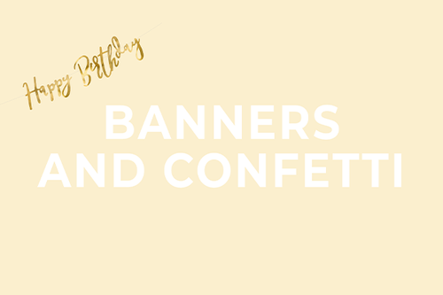 Banners and confetti - total party bestsellers from PartyDeco