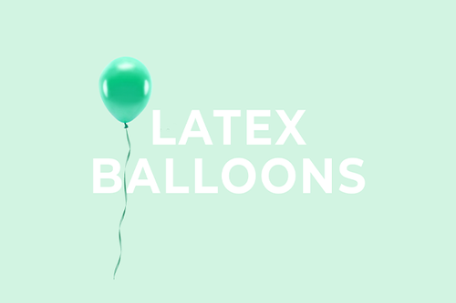 Latex balloons from PartyDeco