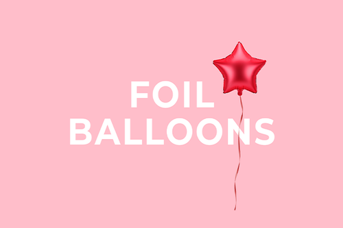 Foil balloons from PartyDeco