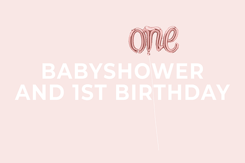 Babyshower and 1st Birthday decorations from PartyDeco