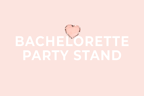 Bachelorette party stand display from party Deco