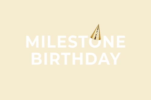 Milestone Birthday decorations from PartyDeco