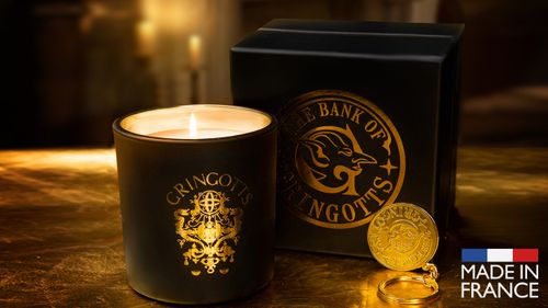 Gringotts Scented Candle with hidden Keychain
