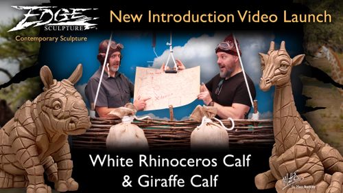 Giraffe Calf & White Rhinoceros Calf - Edge Sculpture by Matt Buckley New Introduction Presentation