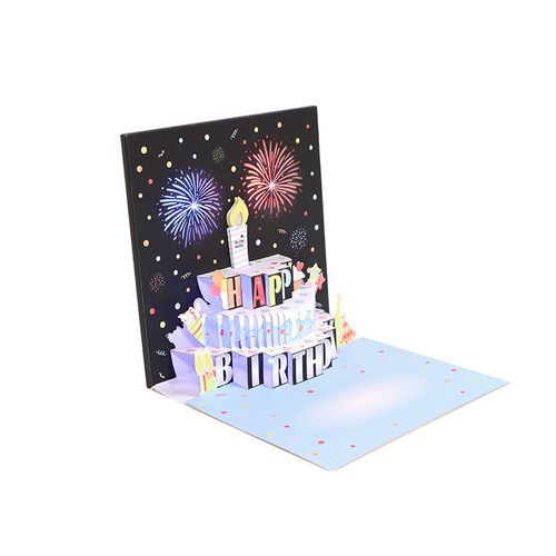 3d Music Blow Pop Up Happy Birthday Cake Cards