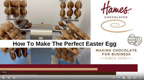 See how the professionals make chocolate easter eggs within the chocolate factory.
