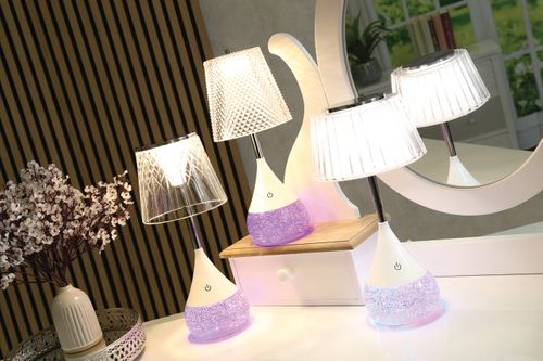 LED Colour Changing Glitter Lamp with 3CCT White Light Temperature Touch Control GL002 GL003 GL004