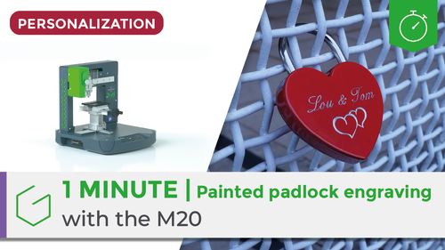 Painted padlock engraving