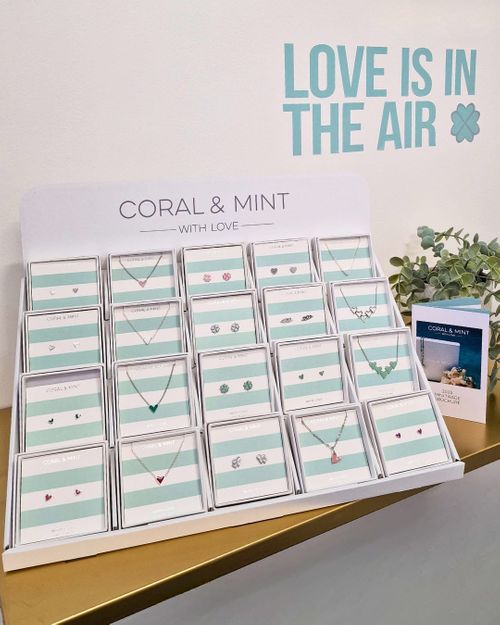 Coral and Mint / Rounded