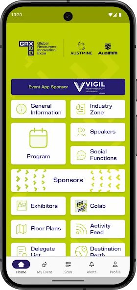 Screenshot of app home