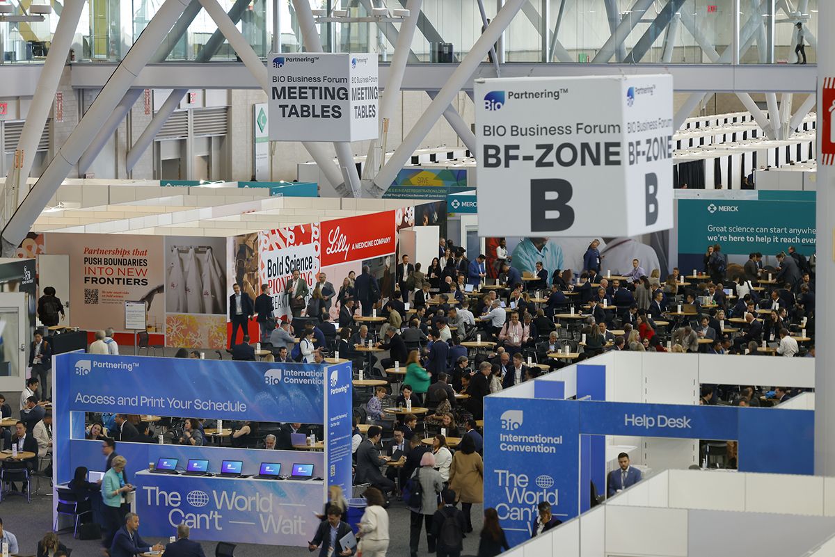 overhead shot of BIO Business Forum