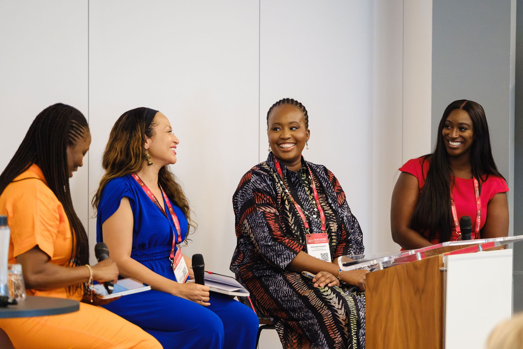 Two women giving a talk