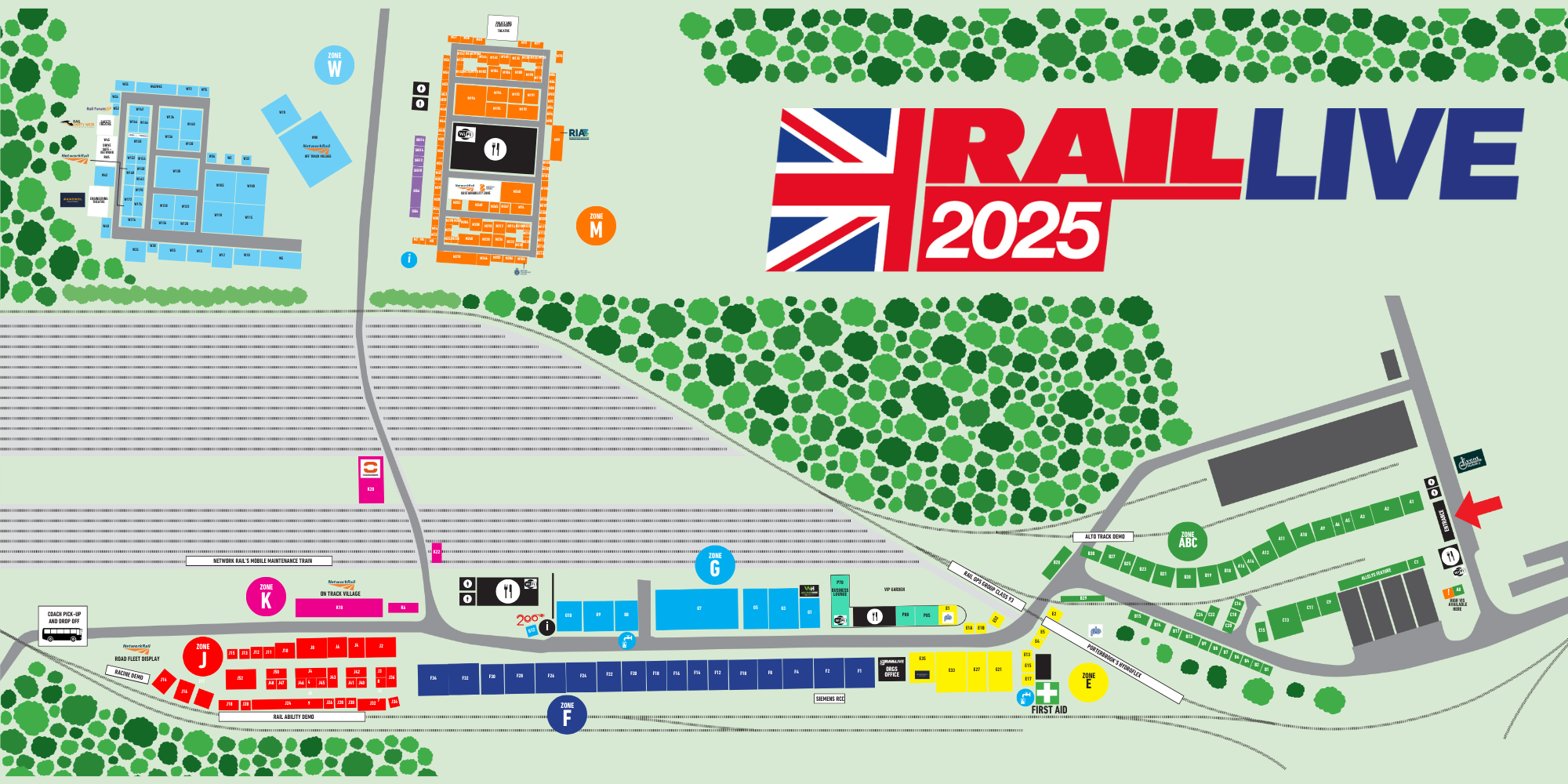 Rail Live 2025 Map