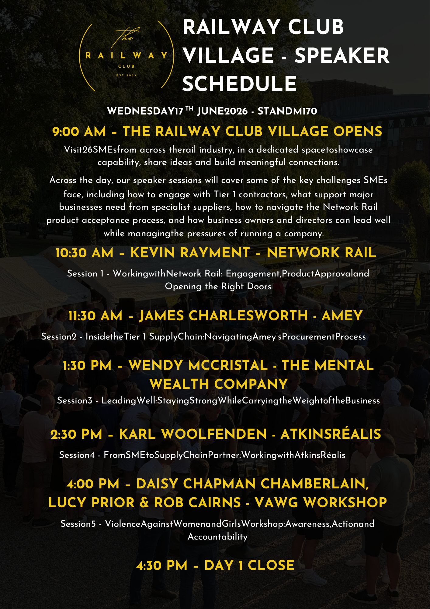 Speaker Schedule