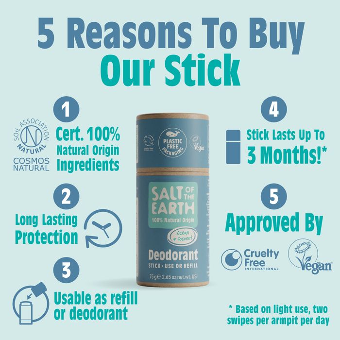 Ocean & Coconut Card/ Refill Deodorant Stick 