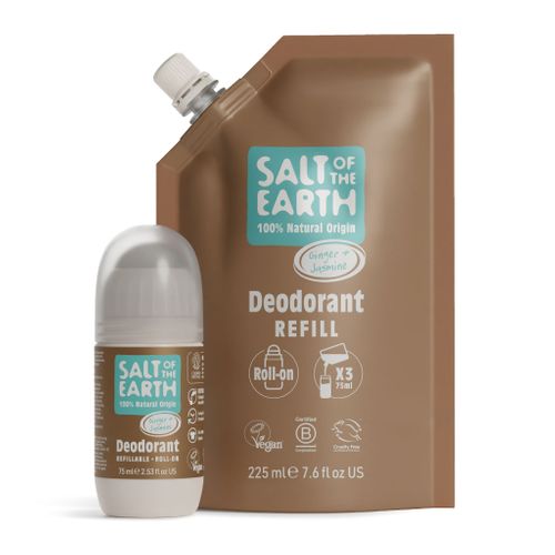 Ginger & Jasmine Deodorant 225ml Roll-On Refill 