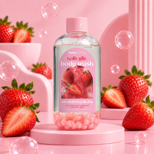 Face Facts Salicylic Strawberry Boba Body Wash