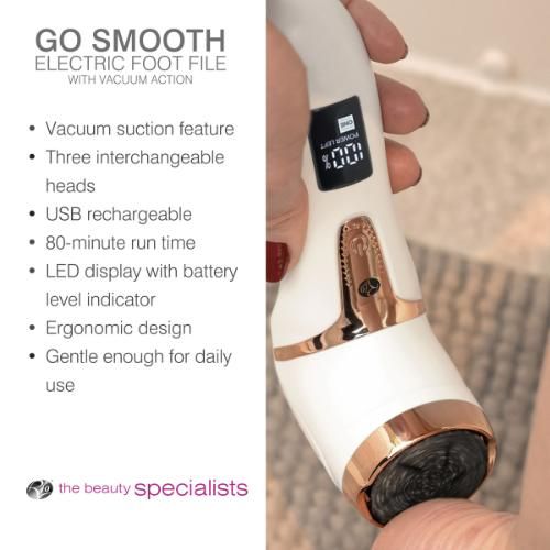 PEDI5 – GO SMOOTH Electric Foot File with Vacuum Action
