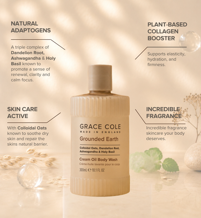 Grounded Earth. Nourish & Protect Cream Oil Body Wash