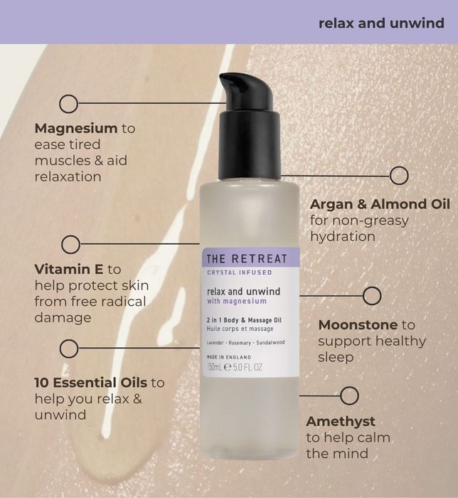 Relax and Unwind 2 in 1 Body & Massage Oil with Magnesium