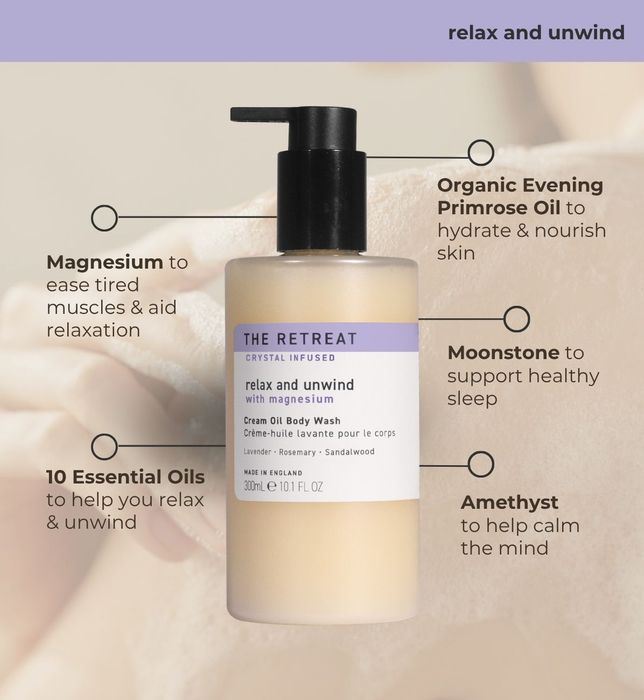 Relax and Unwind Cream Oil Body Wash with Magnesium