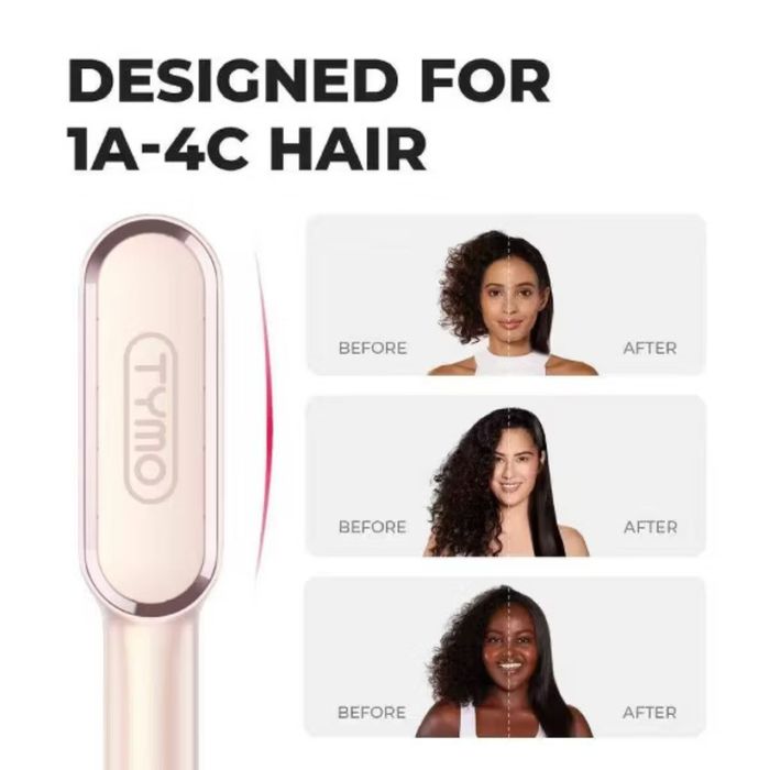 TYMO Ring Straightening Comb - Pink Shimmer