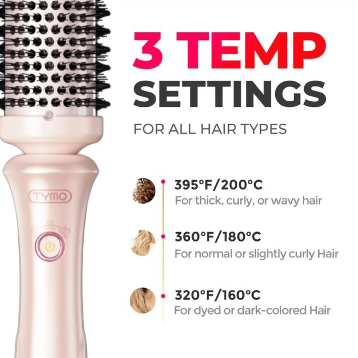TYMO Stylux Thermal Styling Brush - Pink Shimmer