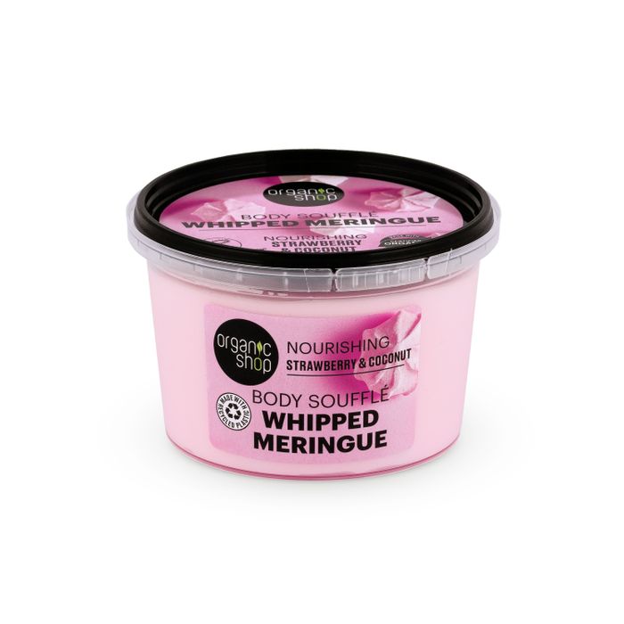 Organic Shop Whipped Meringue Body Souffle Nourishing Strawberry and Coconut (250ml)