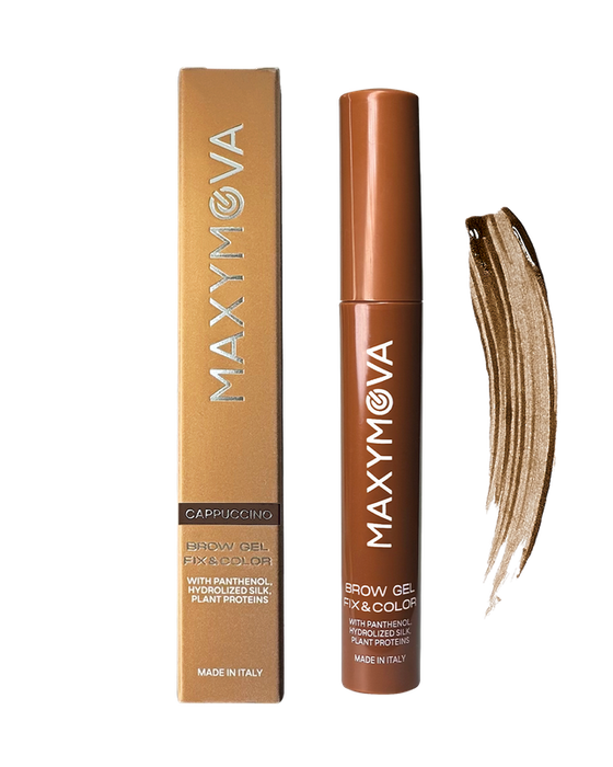 BROW GEL WITH COLOR FOR FULLER, DEFINED BROWS ALL DAY LONG. MAXYMOVA