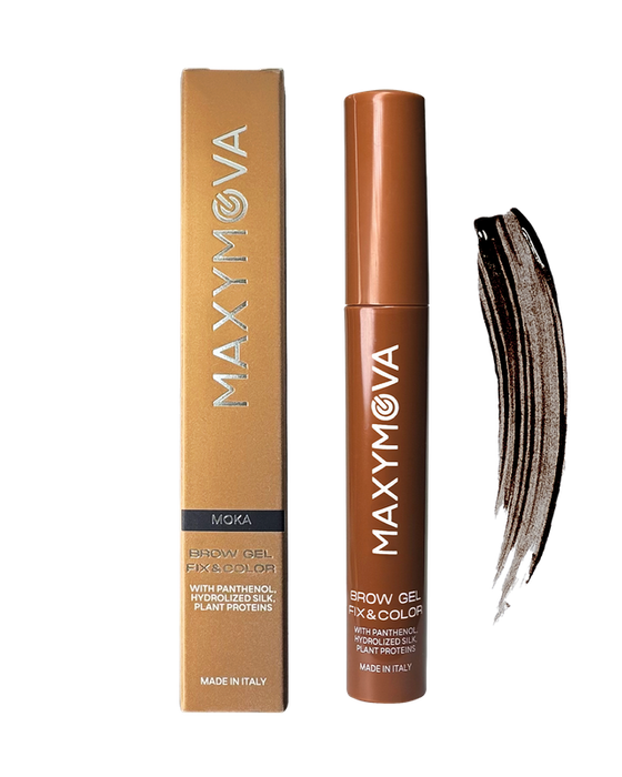 BROW GEL WITH COLOR FOR FULLER, DEFINED BROWS ALL DAY LONG. MAXYMOVA
