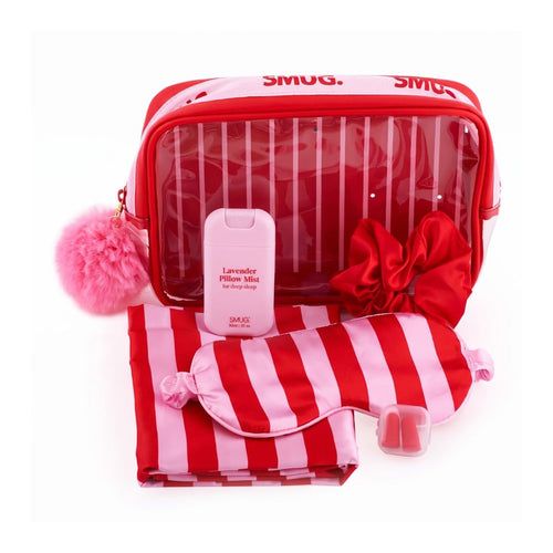 The Beauty Sleep Gift Set – Red & Pink Stripe