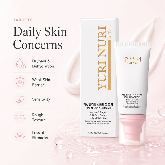유리누리 YURI NURI Marine Collagen Soft Dew Cream Daily Moisturiser 60ml