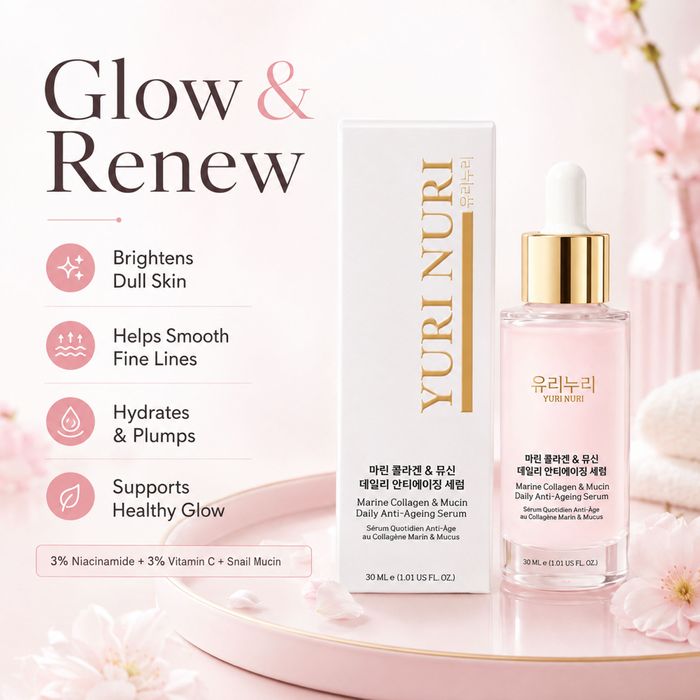 유리누리 YURI NURI Marine Collagen & Mucin Daily Anti-Ageing Serum 30ml