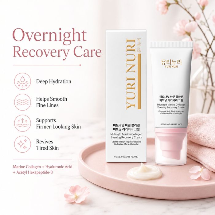 유리누리 YURI NURI Midnight Marine Collagen Evening Recovery Cream 60ml