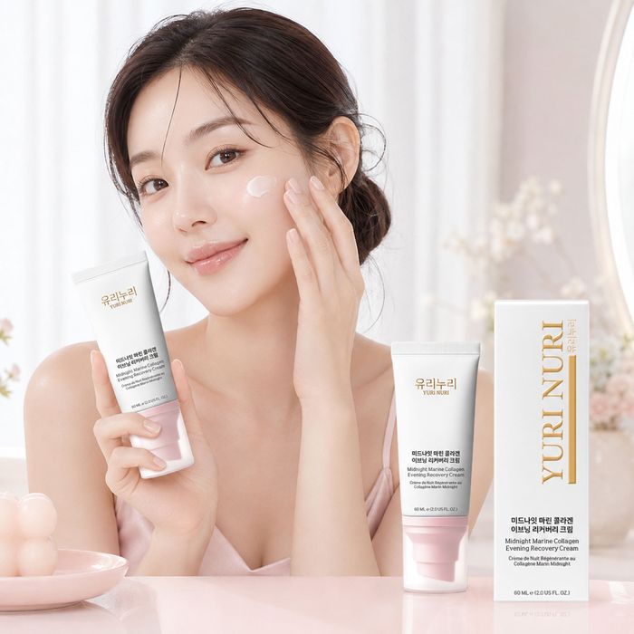 유리누리 YURI NURI Midnight Marine Collagen Evening Recovery Cream 60ml