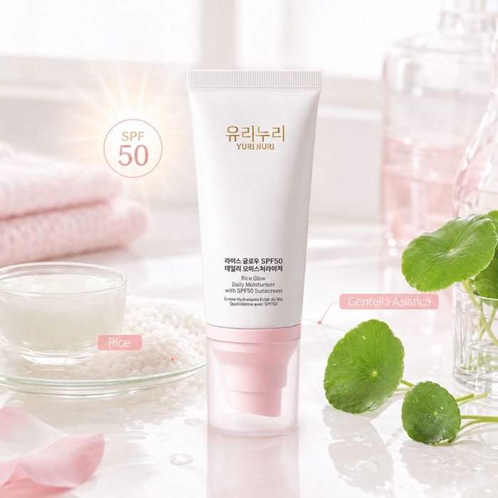 유리누리 YURI NURI Rice Glow Daily Moisturiser with SPF 50 Sunscreen 60ml