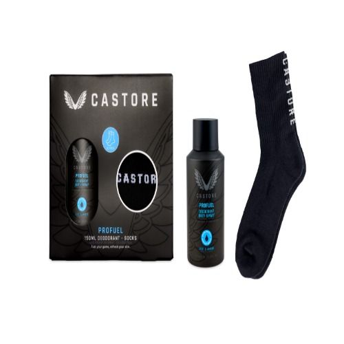 Castore Profuel Deodorant Body Spray & Socks Gift Set 