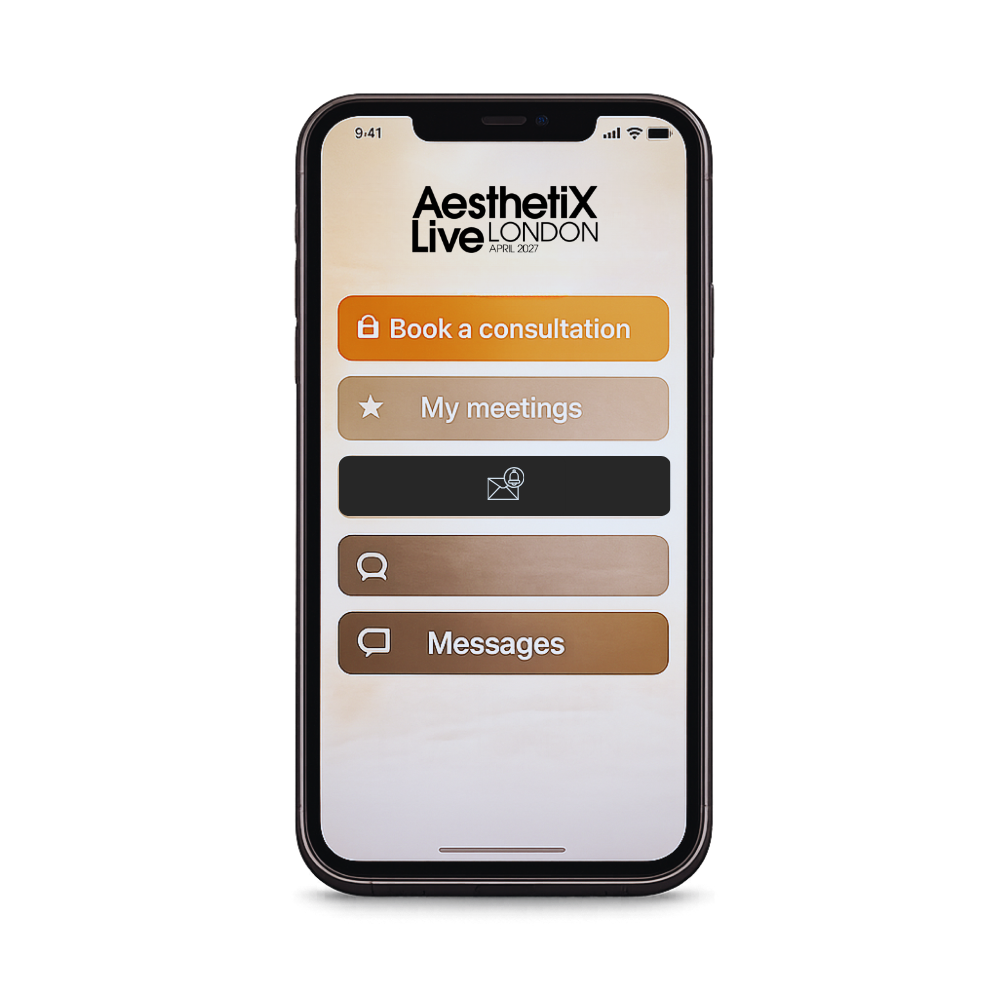 AesthetiX Live 10-11 April 2027 Excel London Meetings App