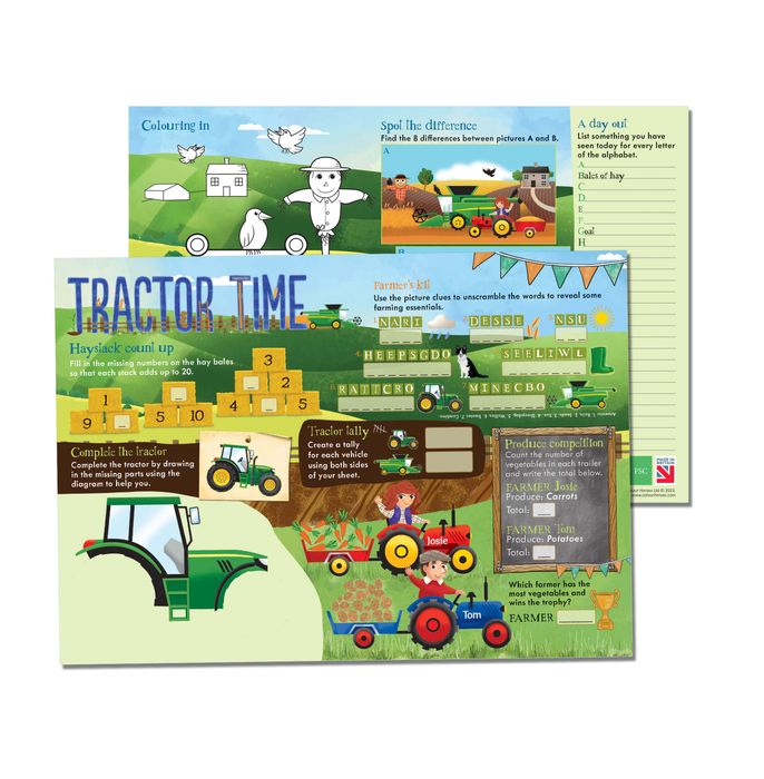 Tractor Time Activity Sheets