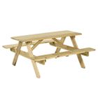 Jersey 6 Seat Dip Treated Pine Picnic Table 140cm- Green Pine