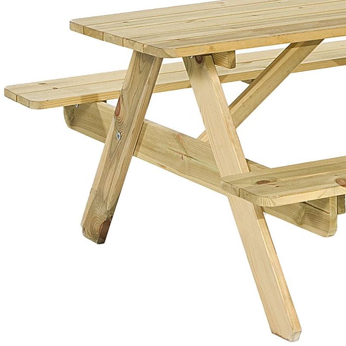 Jersey 6 Seat Dip Treated Pine Picnic Table 140cm- Green Pine