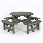 York Picnic Table- Durable Heavy Duty Round Pub Table- Suitable for 8 People 1.8M Diameter- Dark Grey