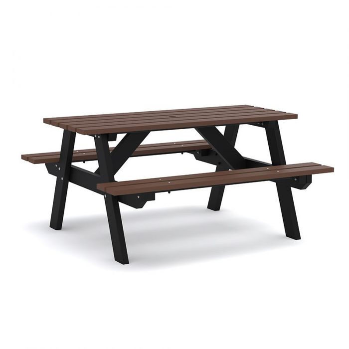 Eco Harry A-Frame 6 Seat Recycled Plastic Picnic Table 145CM