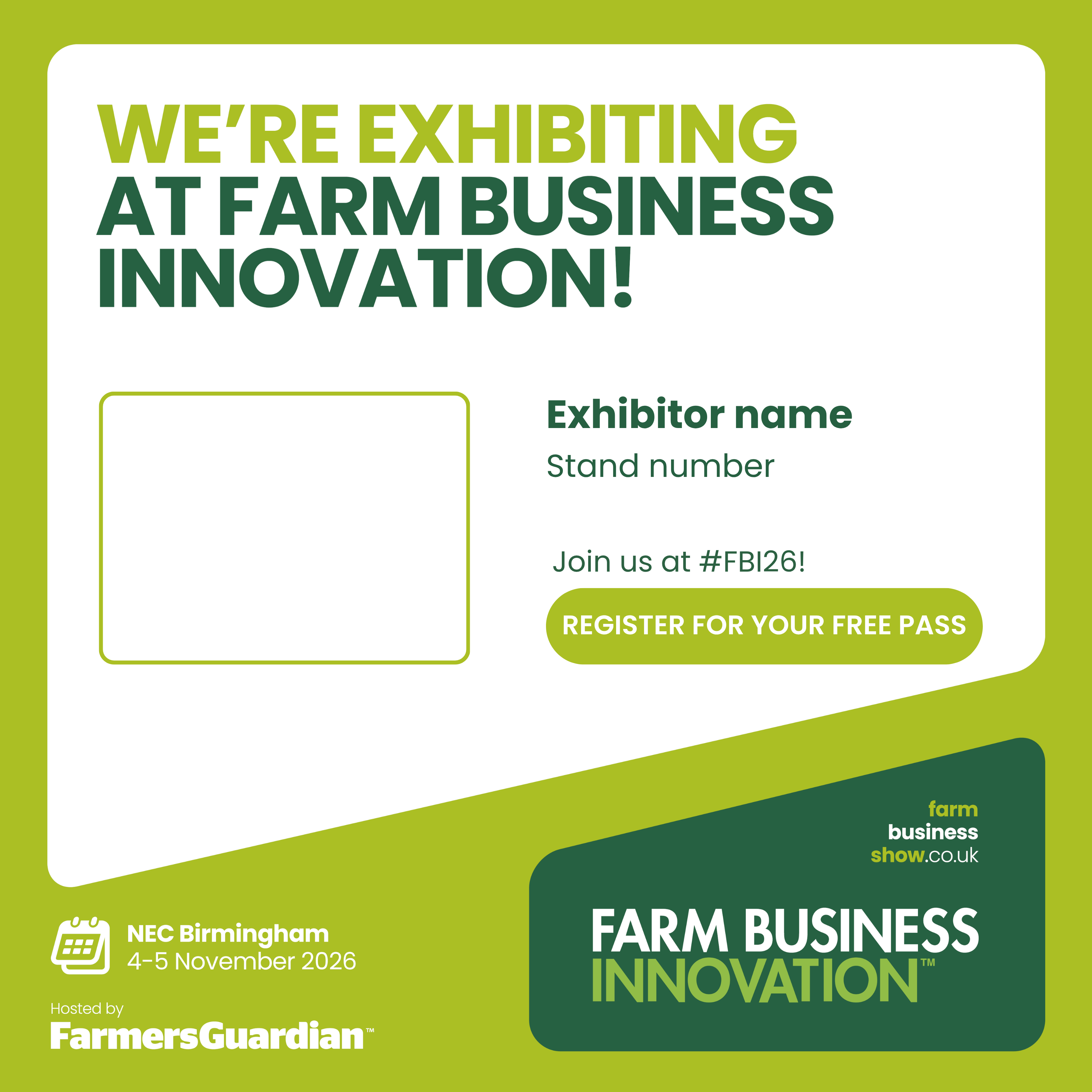 Exhibitor Invite - Facebook/LinkedIn/X