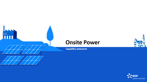 EDF power solutions Onsite Power Capability