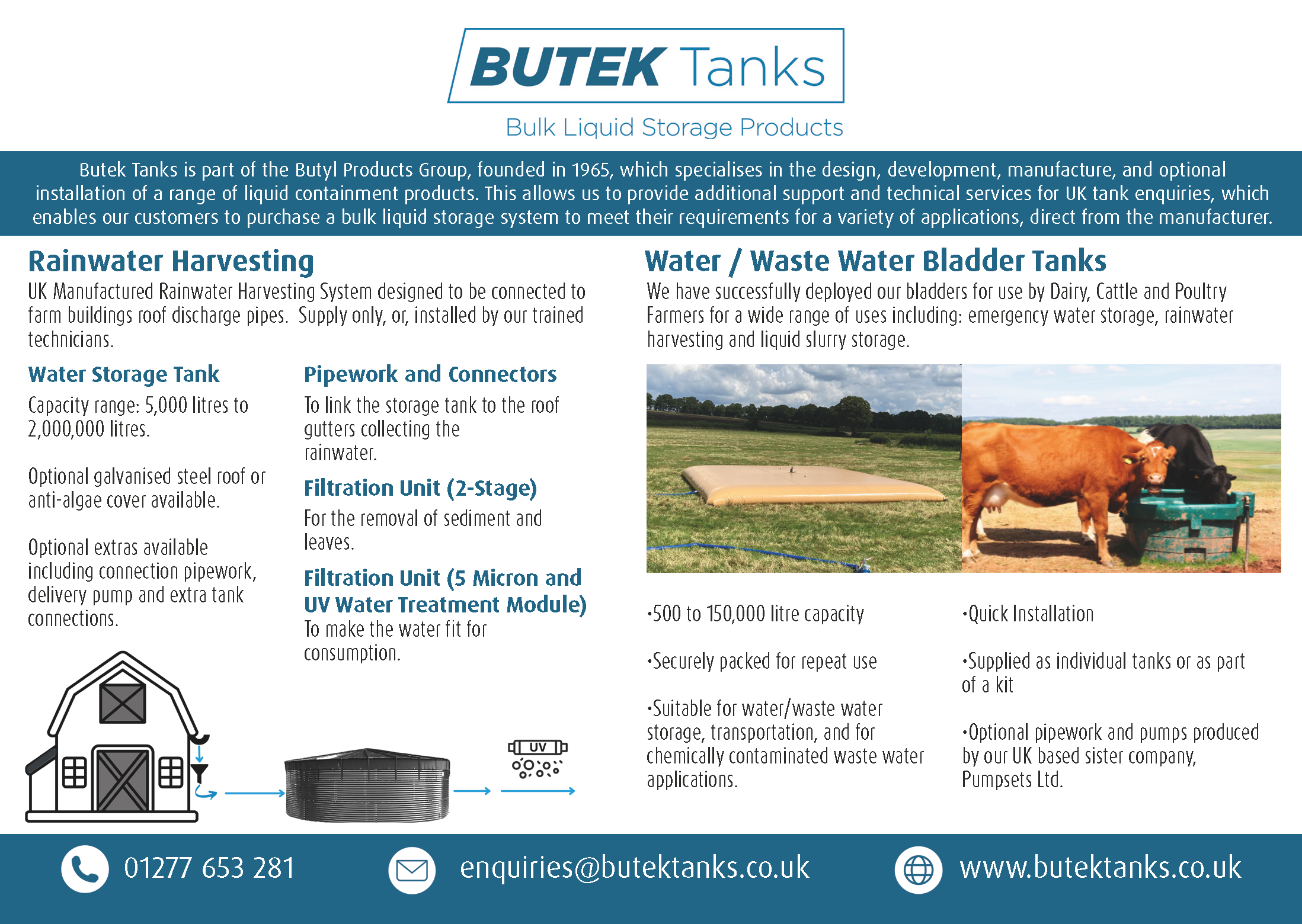 Butek Tanks - Rainwater Harvesting and Water/Waste Water Bladder Tanks
