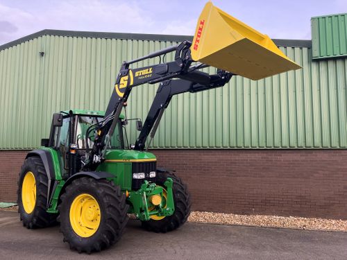 Restored Deere 6800 fitted with latest Stoll front loader