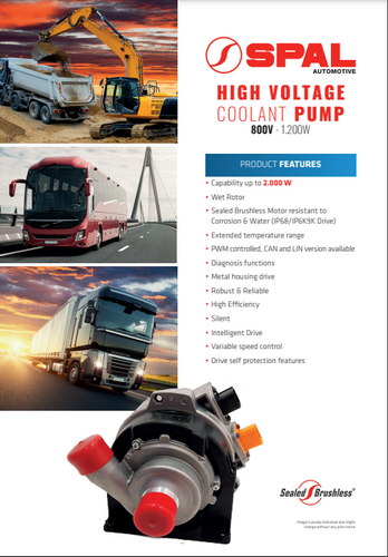 New SPAL High Voltage (HV) Coolant Pumps