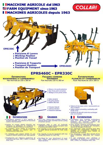 Foldable Grubber with Double Roller / Discs Section