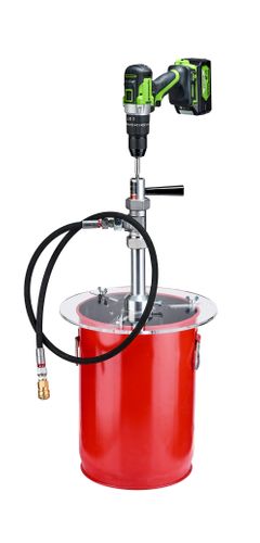 LubeDrive Pump for grease & oil transfer using a cordless drill